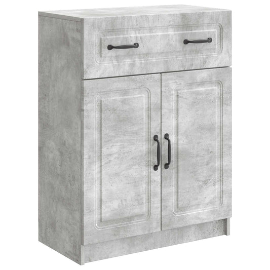 Sideboard med låda Betonggrå 66 x 34,5 x 87 cm Konstruerat trä