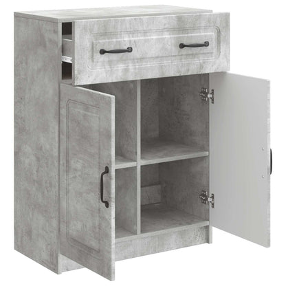 Sideboard med låda Betonggrå 66 x 34,5 x 87 cm Konstruerat trä