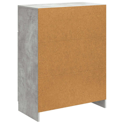 Sideboard med låda Betonggrå 66 x 34,5 x 87 cm Konstruerat trä