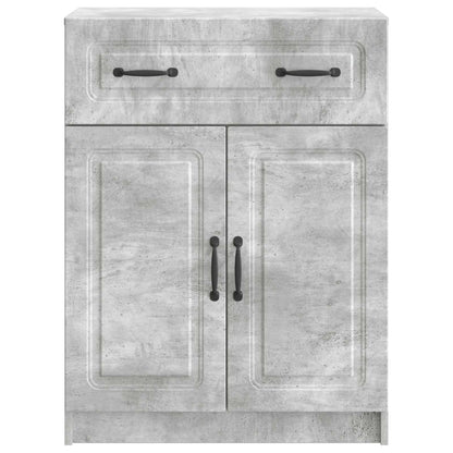 Sideboard med låda Betonggrå 66 x 34,5 x 87 cm Konstruerat trä