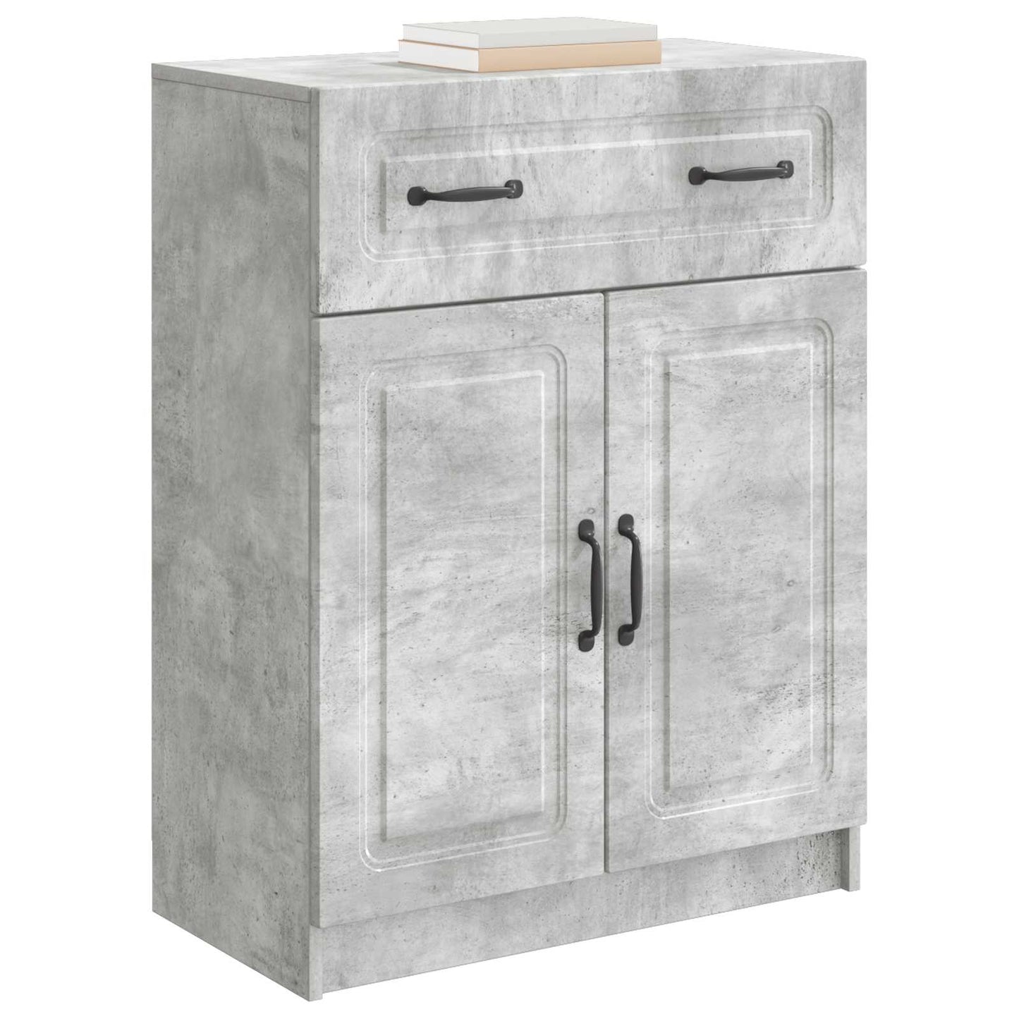 Sideboard med låda Betonggrå 66 x 34,5 x 87 cm Konstruerat trä