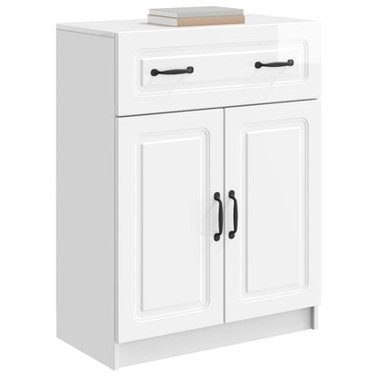 Sideboard Vit högglans 66 x 34,5 x 87 cm Konstruerat trä