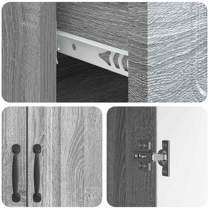 Sideboard Grå sonoma-ek 66 x 34,5 x 87 cm Konstruerat trä