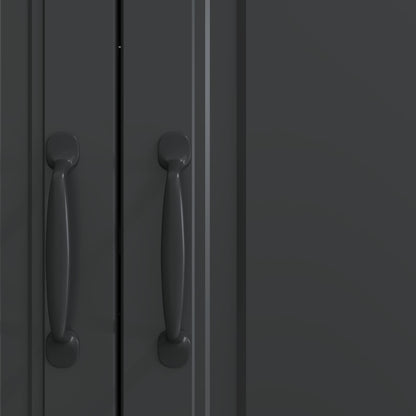 Sideboard Svart 89 x 34,5 x 77 cm Konstruerat trä