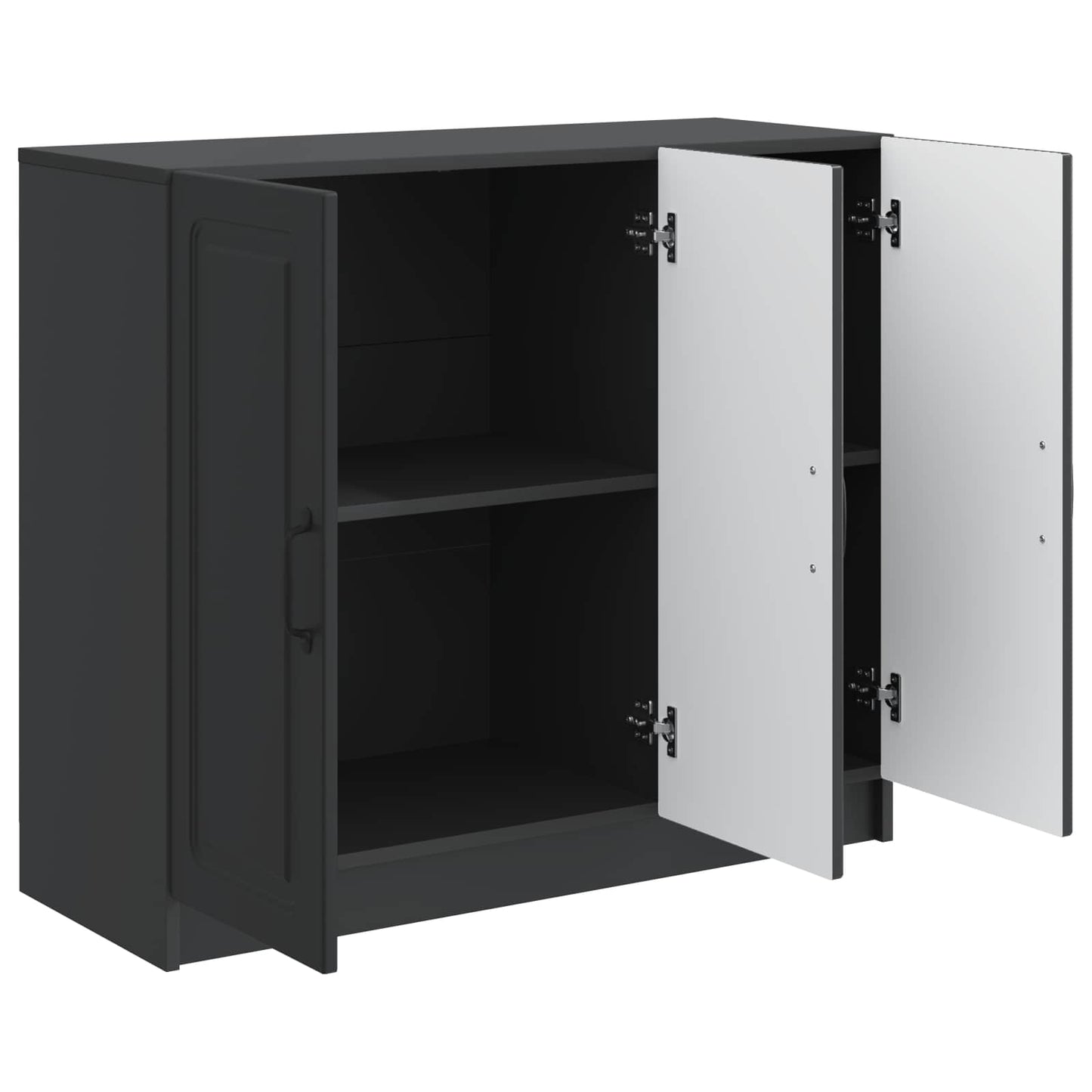 Sideboard Svart 89 x 34,5 x 77 cm Konstruerat trä