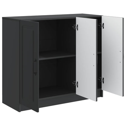 Sideboard Svart 89 x 34,5 x 77 cm Konstruerat trä