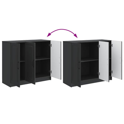 Sideboard Svart 89 x 34,5 x 77 cm Konstruerat trä