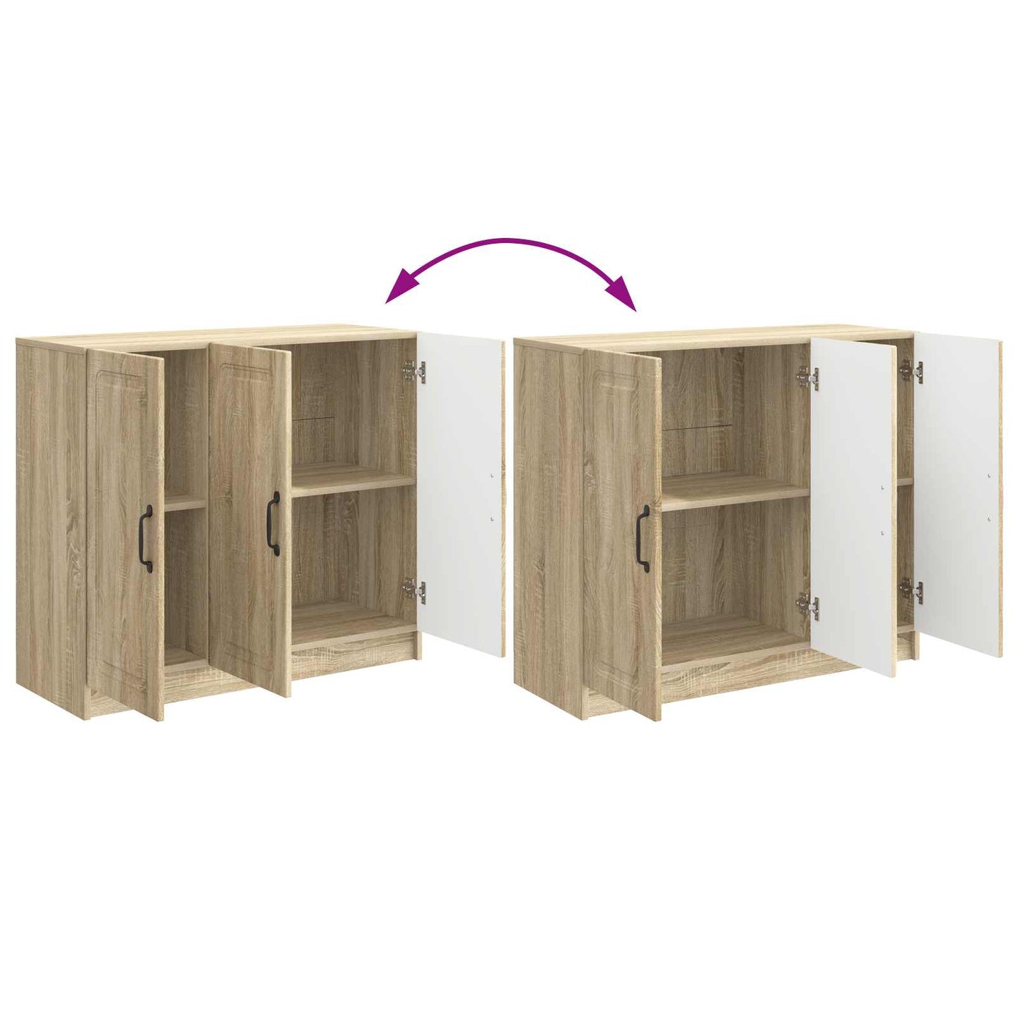 Sideboard Sonoma-ek 89 x 34,5 x 77 cm Konstruerat trä