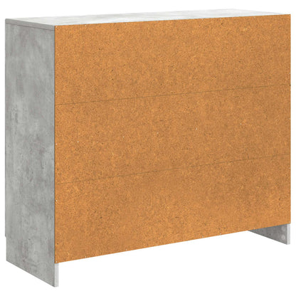 Sideboard Betonggrå 89 x 34,5 x 77 cm Konstruerat trä