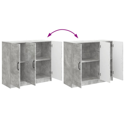 Sideboard Betonggrå 89 x 34,5 x 77 cm Konstruerat trä