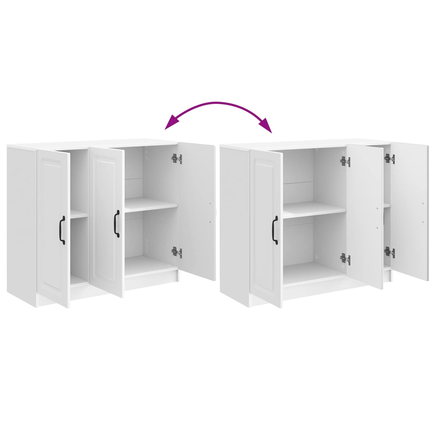 Sideboard Vit högglans 89 x 34,5 x 77 cm Konstruerat trä