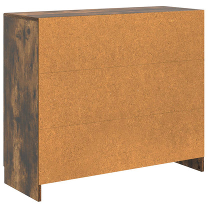 Sideboard Rökt ek 89 x 34,5 x 77 cm Konstruerat trä