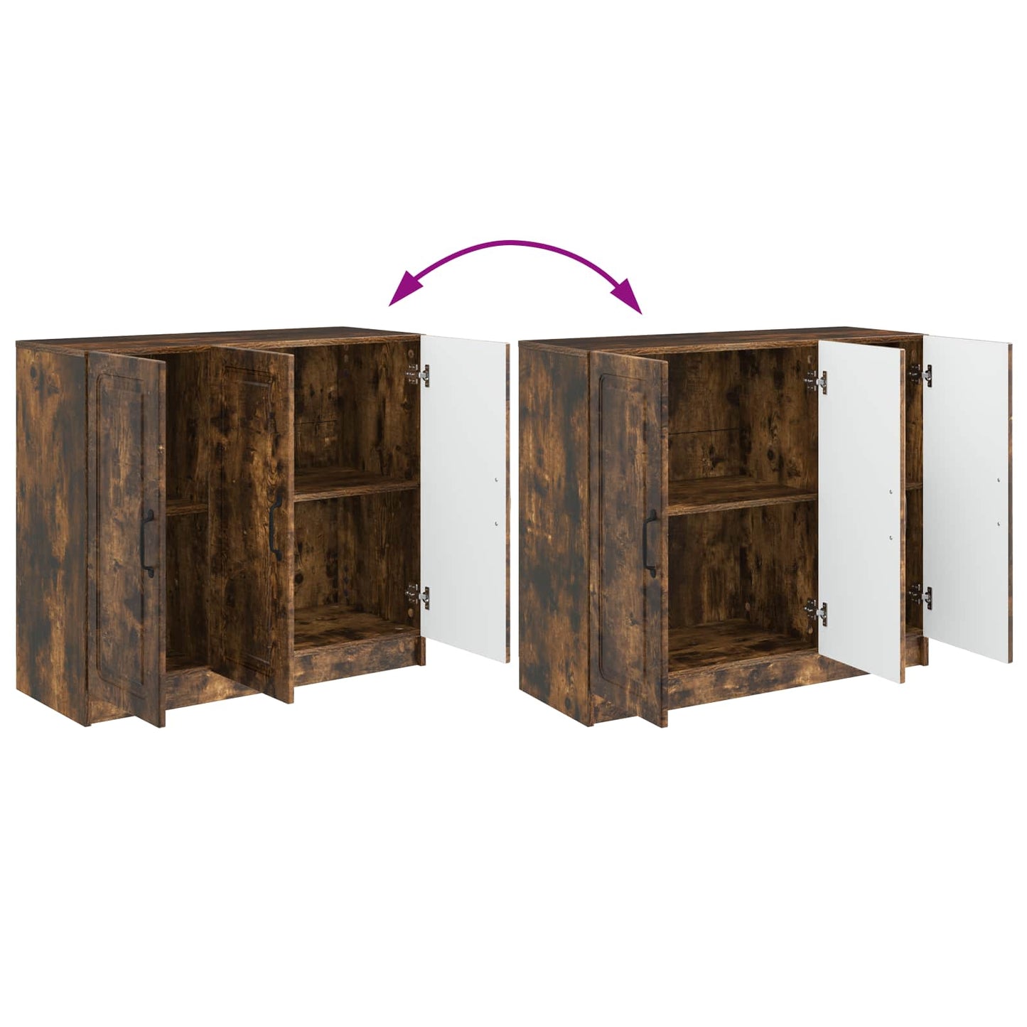 Sideboard Rökt ek 89 x 34,5 x 77 cm Konstruerat trä