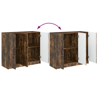 Sideboard Rökt ek 89 x 34,5 x 77 cm Konstruerat trä