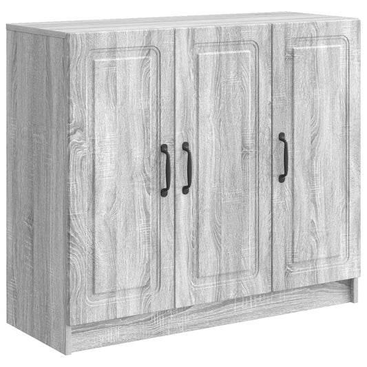 Sideboard Grå sonoma-ek 89 x 34,5 x 77 cm Konstruerat trä