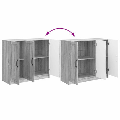 Sideboard Grå sonoma-ek 89 x 34,5 x 77 cm Konstruerat trä