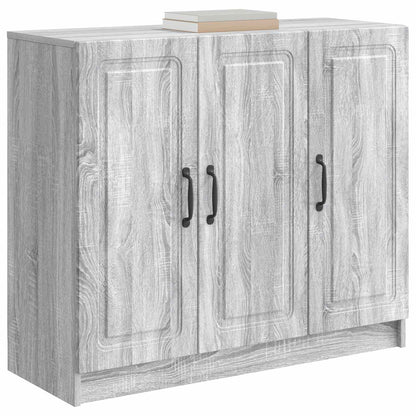 Sideboard Grå sonoma-ek 89 x 34,5 x 77 cm Konstruerat trä