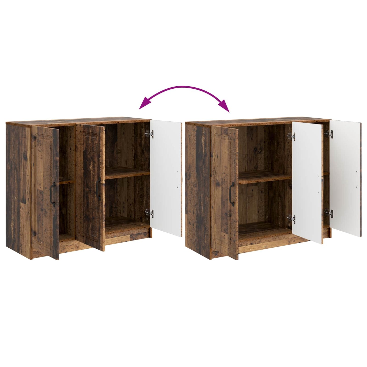 Sideboard Gammalt trä 89 x 34,5 x 77 cm Konstruerat trä