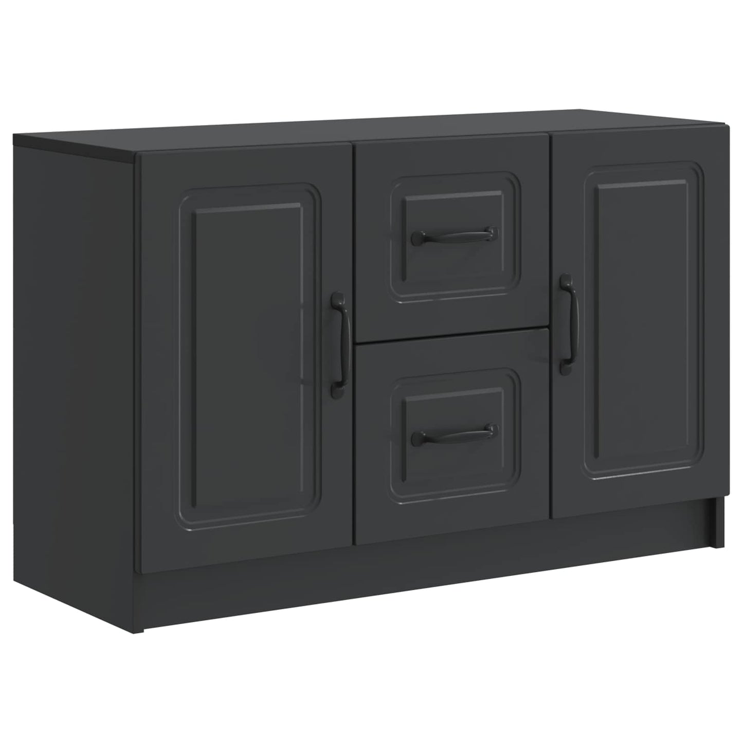 Sideboard med låda Svart 89 x 34,5 x 57 cm Konstruerat trä