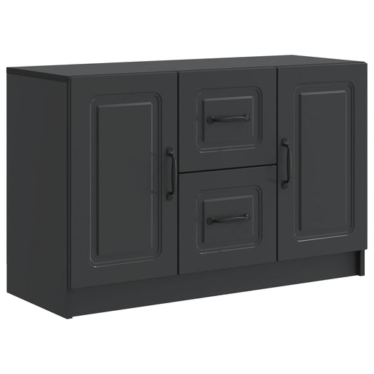 Sideboard med låda Svart 89 x 34,5 x 57 cm Konstruerat trä