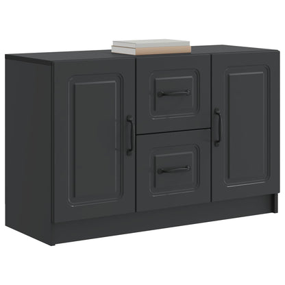 Sideboard med låda Svart 89 x 34,5 x 57 cm Konstruerat trä