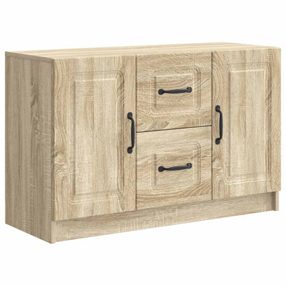 Sideboard med låda Sonoma-ek 89 x 34,5 x 57 cm Konstruerat trä