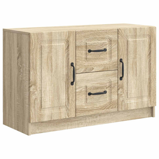 Sideboard med låda Sonoma-ek 89 x 34,5 x 57 cm Konstruerat trä