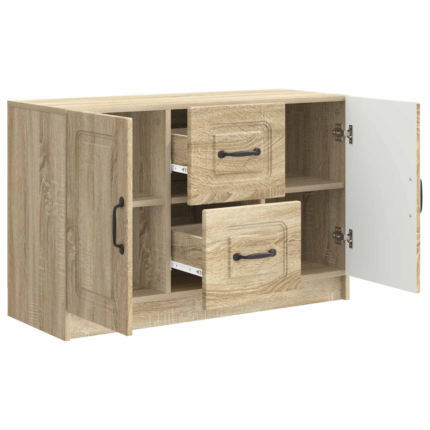 Sideboard med låda Sonoma-ek 89 x 34,5 x 57 cm Konstruerat trä