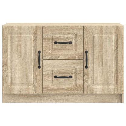 Sideboard med låda Sonoma-ek 89 x 34,5 x 57 cm Konstruerat trä