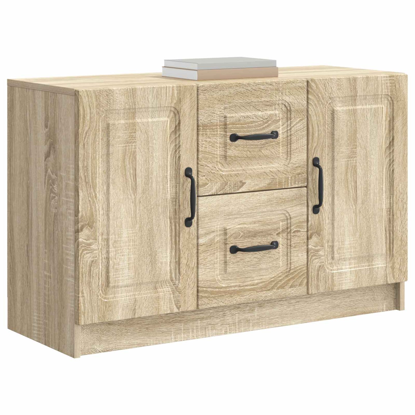Sideboard med låda Sonoma-ek 89 x 34,5 x 57 cm Konstruerat trä