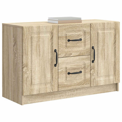 Sideboard med låda Sonoma-ek 89 x 34,5 x 57 cm Konstruerat trä