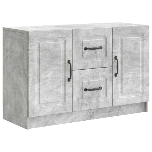 Sideboard med låda Betonggrå 89 x 34,5 x 57 cm Konstruerat trä