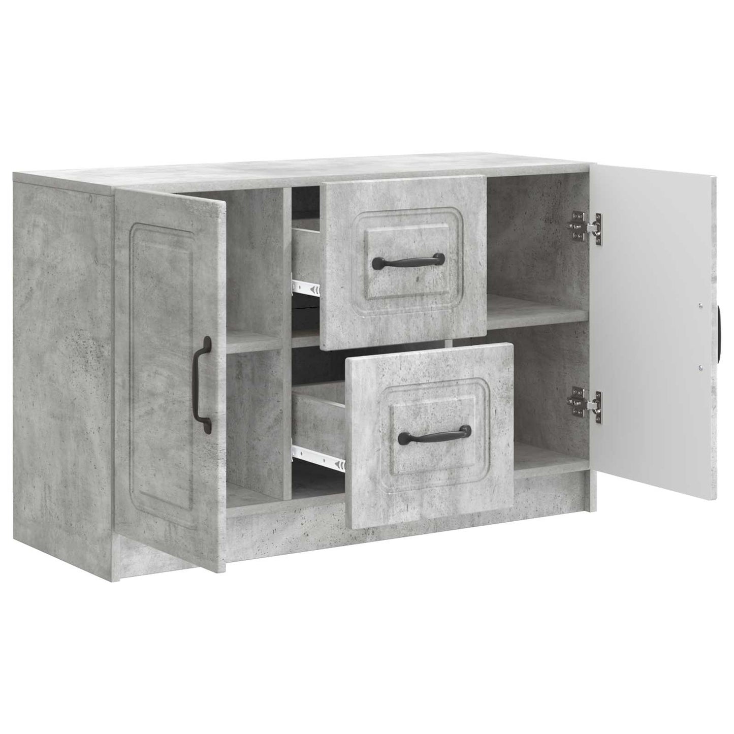 Sideboard med låda Betonggrå 89 x 34,5 x 57 cm Konstruerat trä
