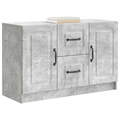 Sideboard med låda Betonggrå 89 x 34,5 x 57 cm Konstruerat trä