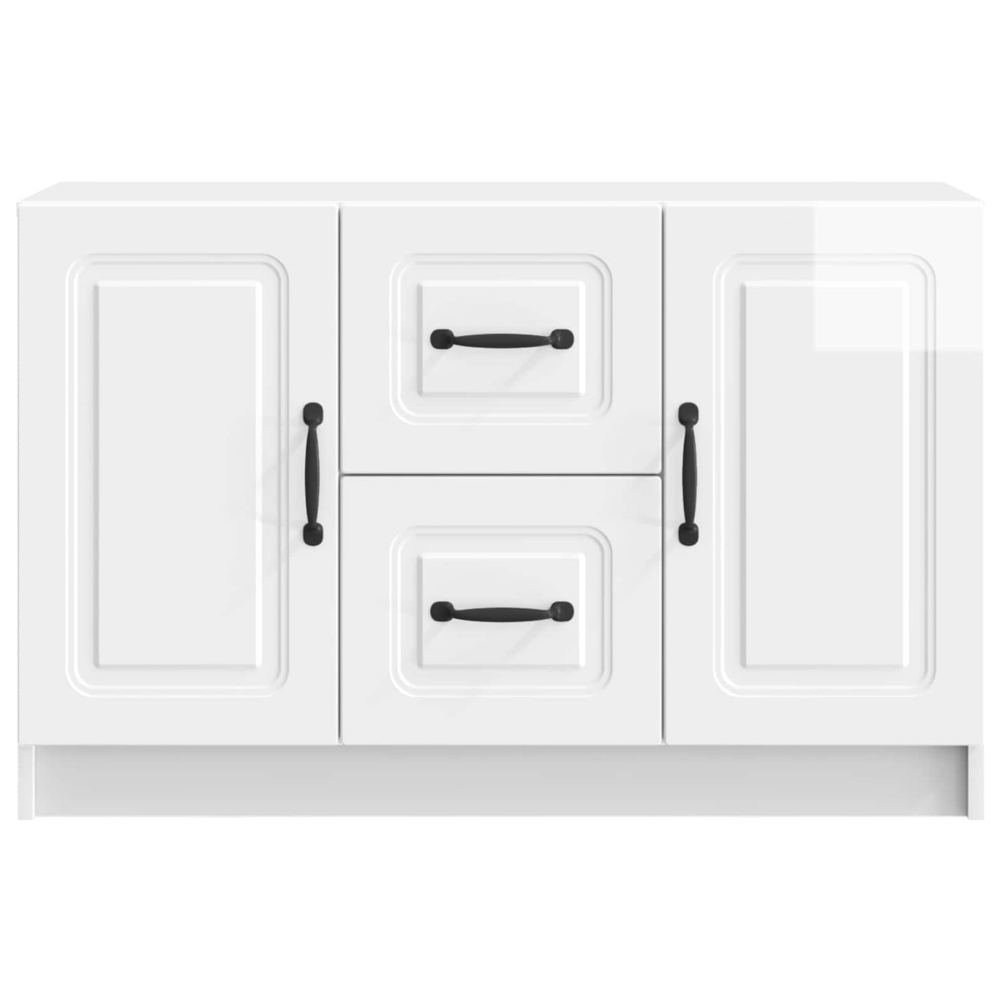 Sideboard Vit högglans 89 x 34,5 x 57 cm Konstruerat trä