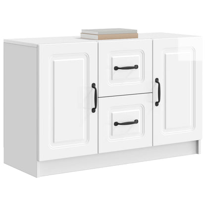 Sideboard Vit högglans 89 x 34,5 x 57 cm Konstruerat trä