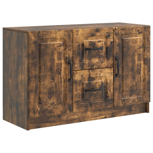 Sideboard med låda Rökt ek 89 x 34,5 x 57 cm Konstruerat trä