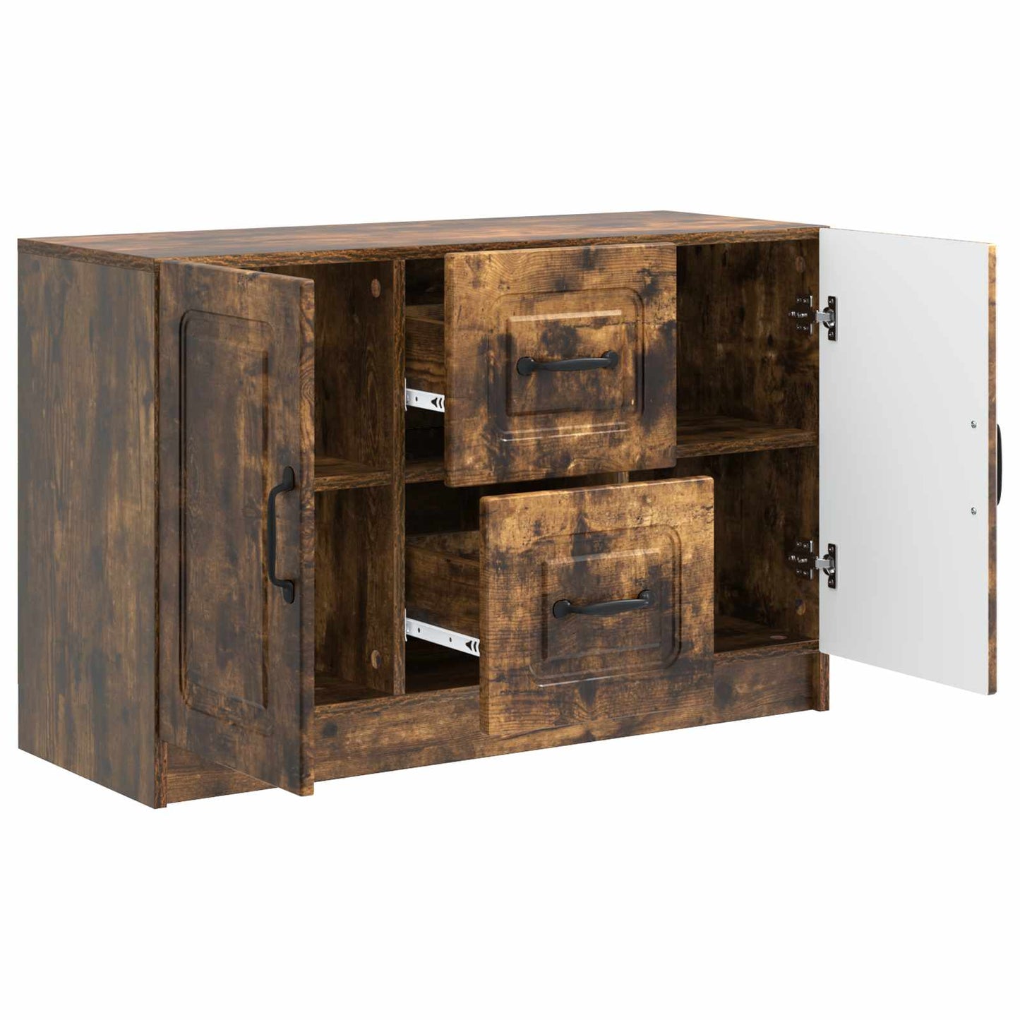 Sideboard med låda Rökt ek 89 x 34,5 x 57 cm Konstruerat trä
