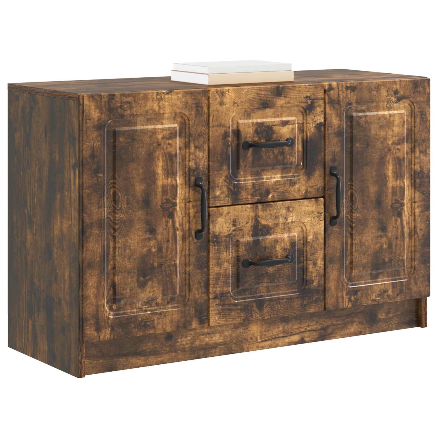 Sideboard med låda Rökt ek 89 x 34,5 x 57 cm Konstruerat trä