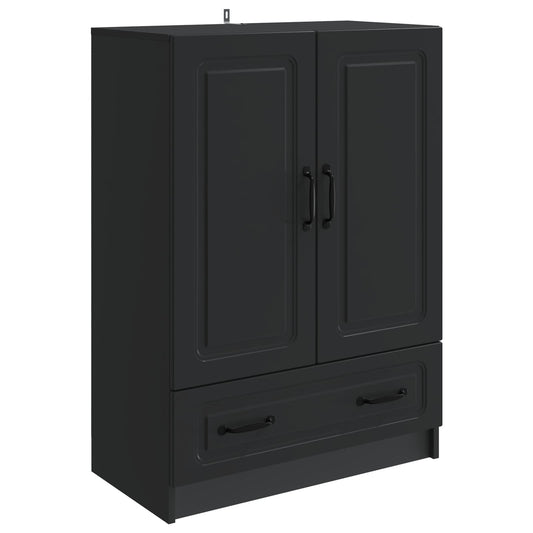 Sideboard med låda Svart 66 x 34,5 x 92 cm Konstruerat trä