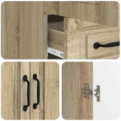 Sideboard med låda Sonoma-ek 66 x 34,5 x 92 cm Konstruerat trä
