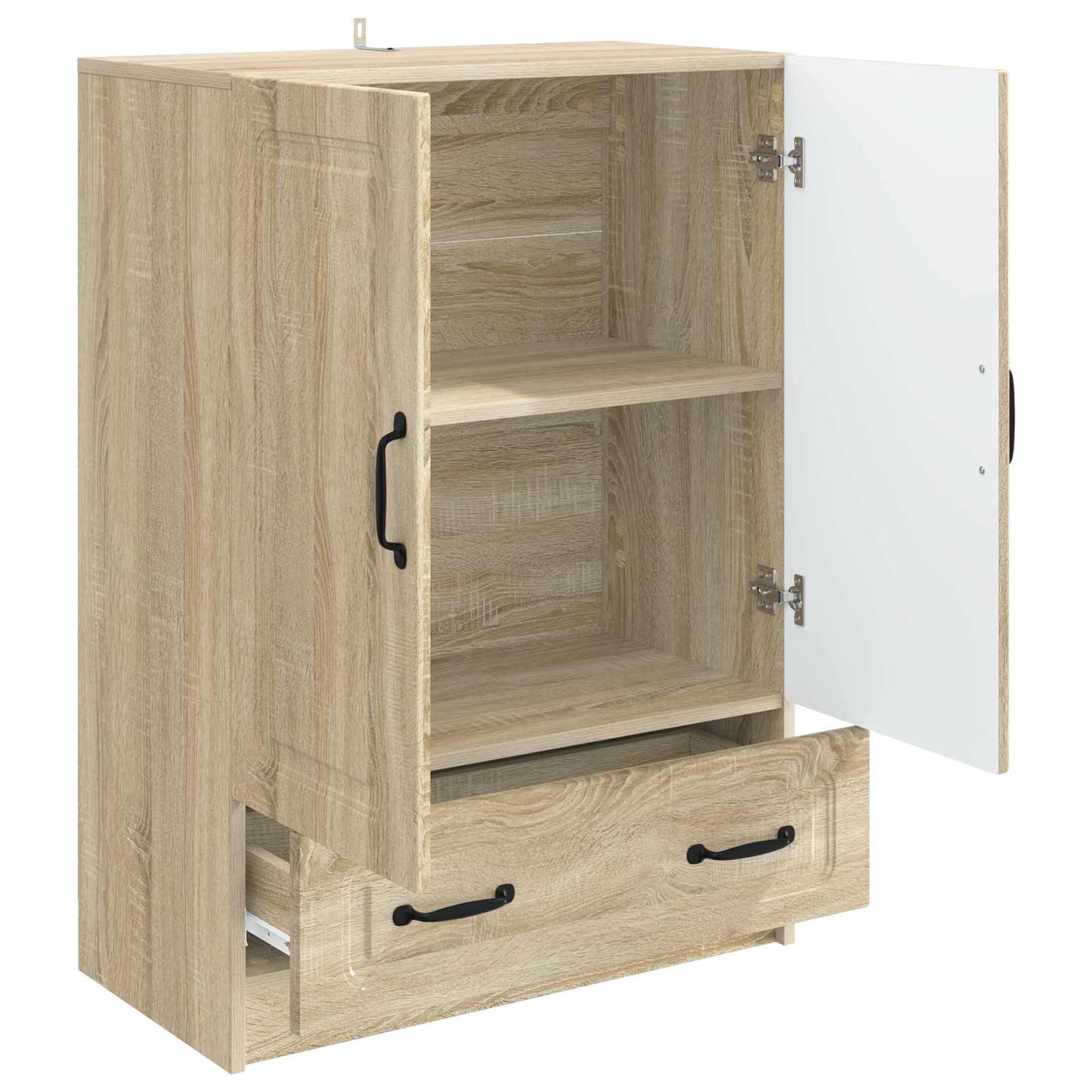 Sideboard med låda Sonoma-ek 66 x 34,5 x 92 cm Konstruerat trä