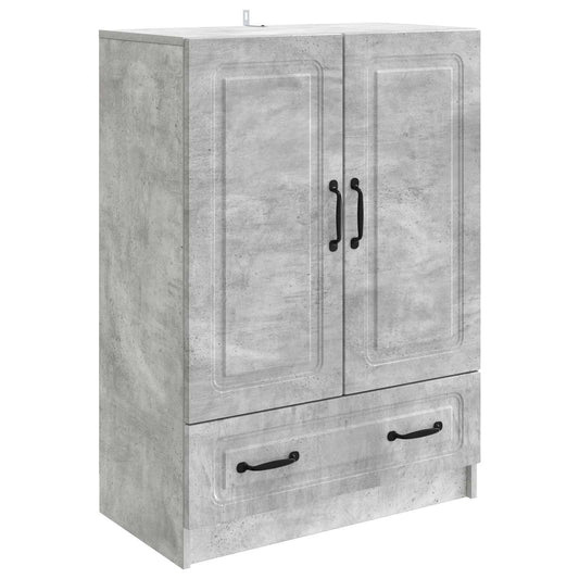Sideboard med låda Betonggrå 66 x 34,5 x 92 cm Konstruerat trä