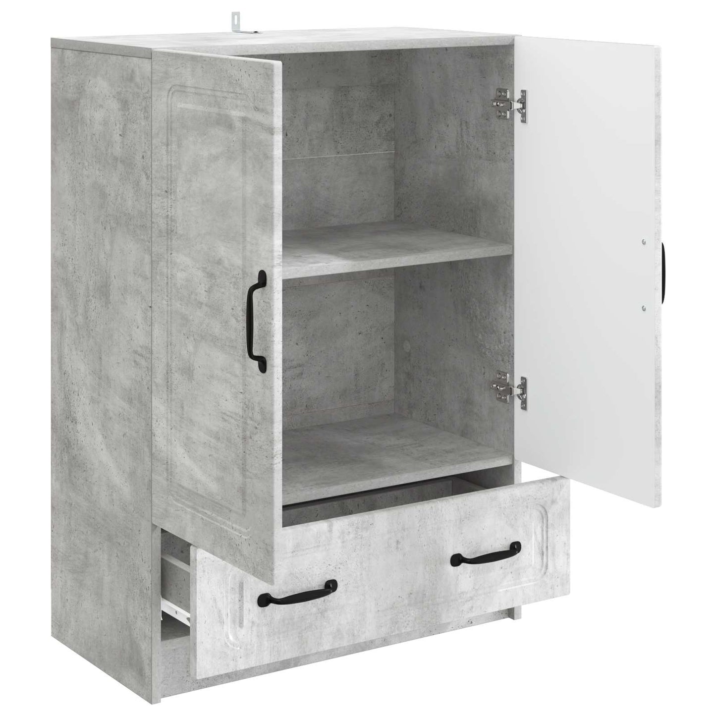 Sideboard med låda Betonggrå 66 x 34,5 x 92 cm Konstruerat trä