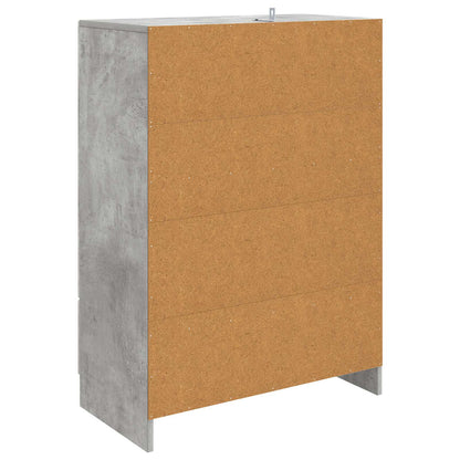 Sideboard med låda Betonggrå 66 x 34,5 x 92 cm Konstruerat trä