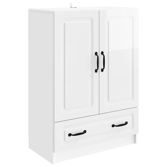 Sideboard Vit högglans 66 x 34,5 x 92 cm Konstruerat trä