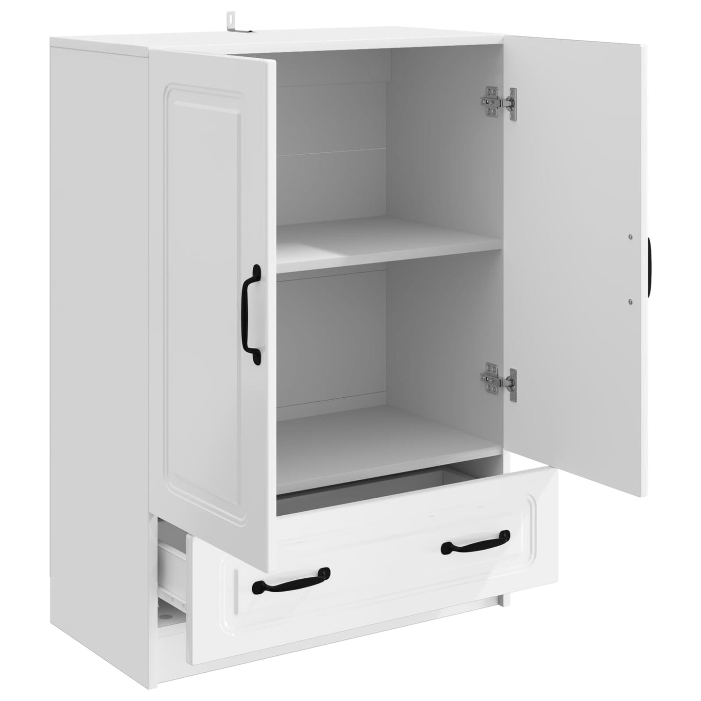 Sideboard Vit högglans 66 x 34,5 x 92 cm Konstruerat trä