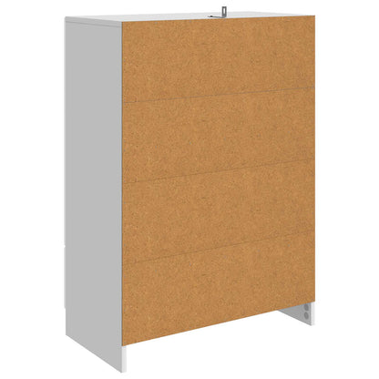 Sideboard Vit högglans 66 x 34,5 x 92 cm Konstruerat trä