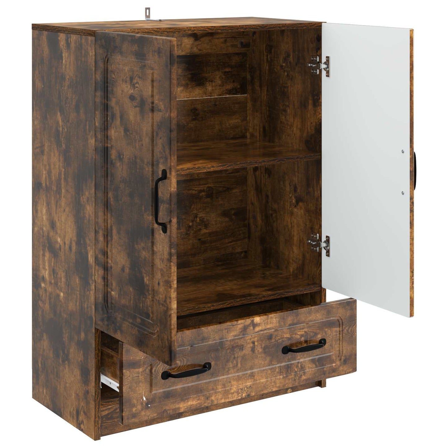Sideboard med låda Rökt ek 66 x 34,5 x 92 cm Konstruerat trä