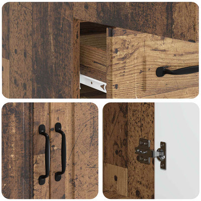 Sideboard Gammalt trä 66 x 34,5 x 92 cm Konstruerat trä